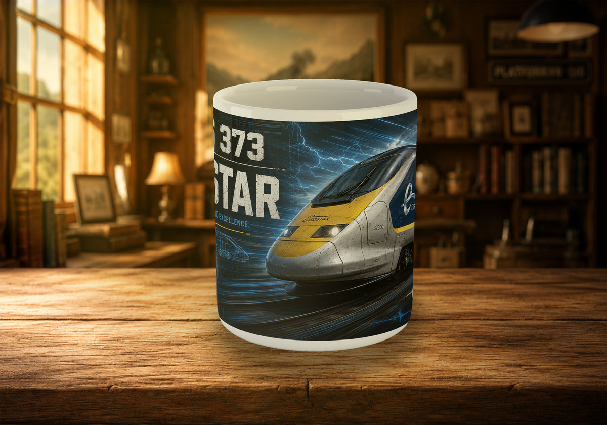 Class 373 Eurostar 11oz Mug | High-Speed Electric Train Railway Mug