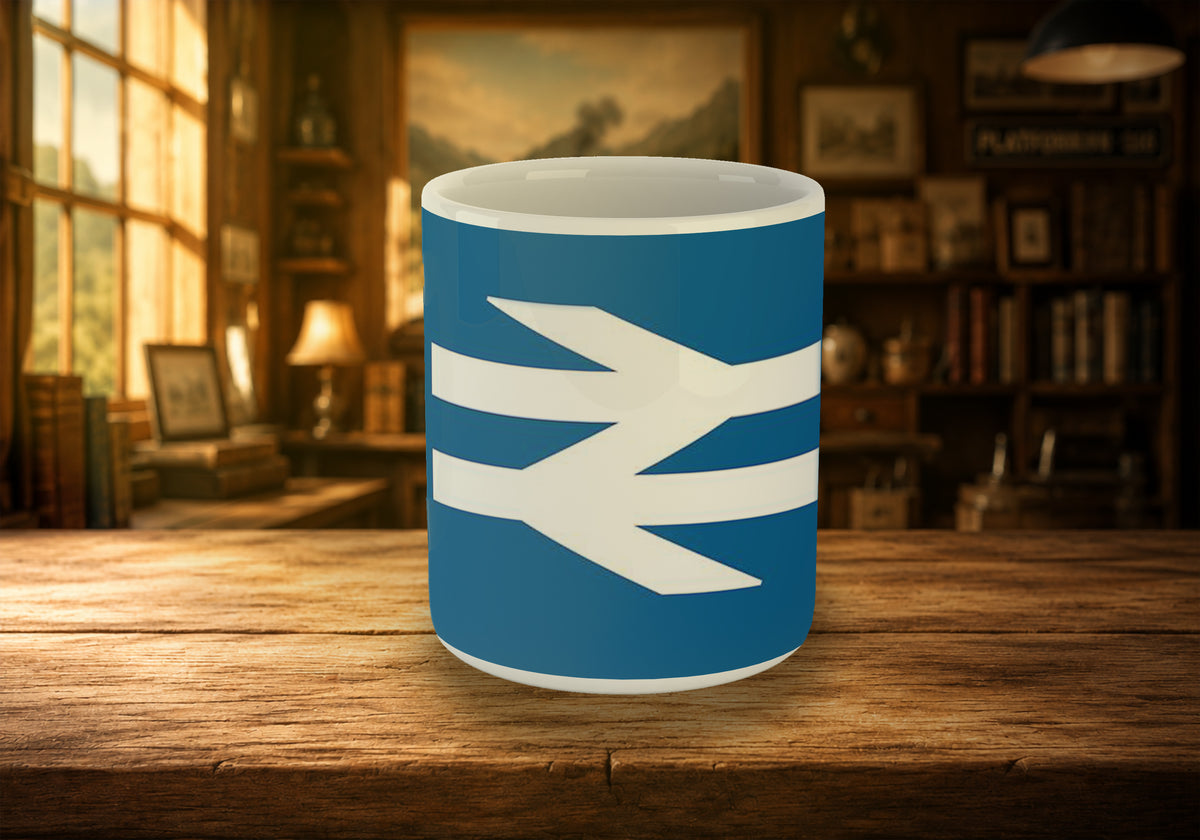 British Rail Double Arrow Logo (White on blue) 11oz Mug
