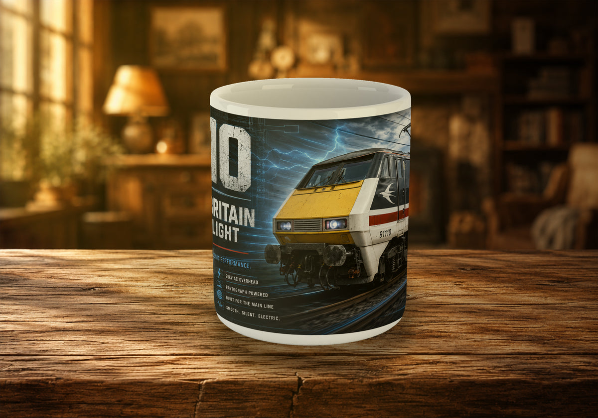 Class 91 91110 Battle of Britain Memorial Flight 11oz Mug | InterCity Electric Train Mug