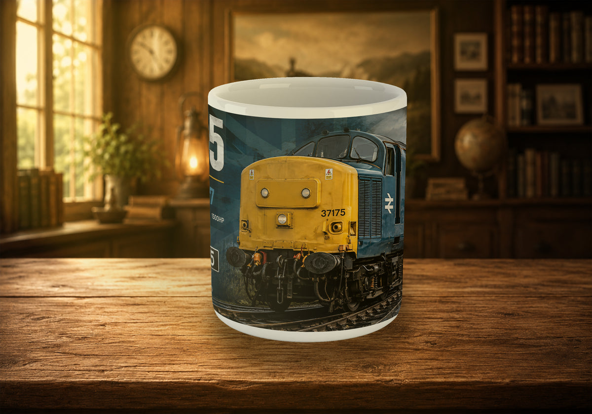 37175 British Rail Class 37 Diesel Locomotive 11oz Mug