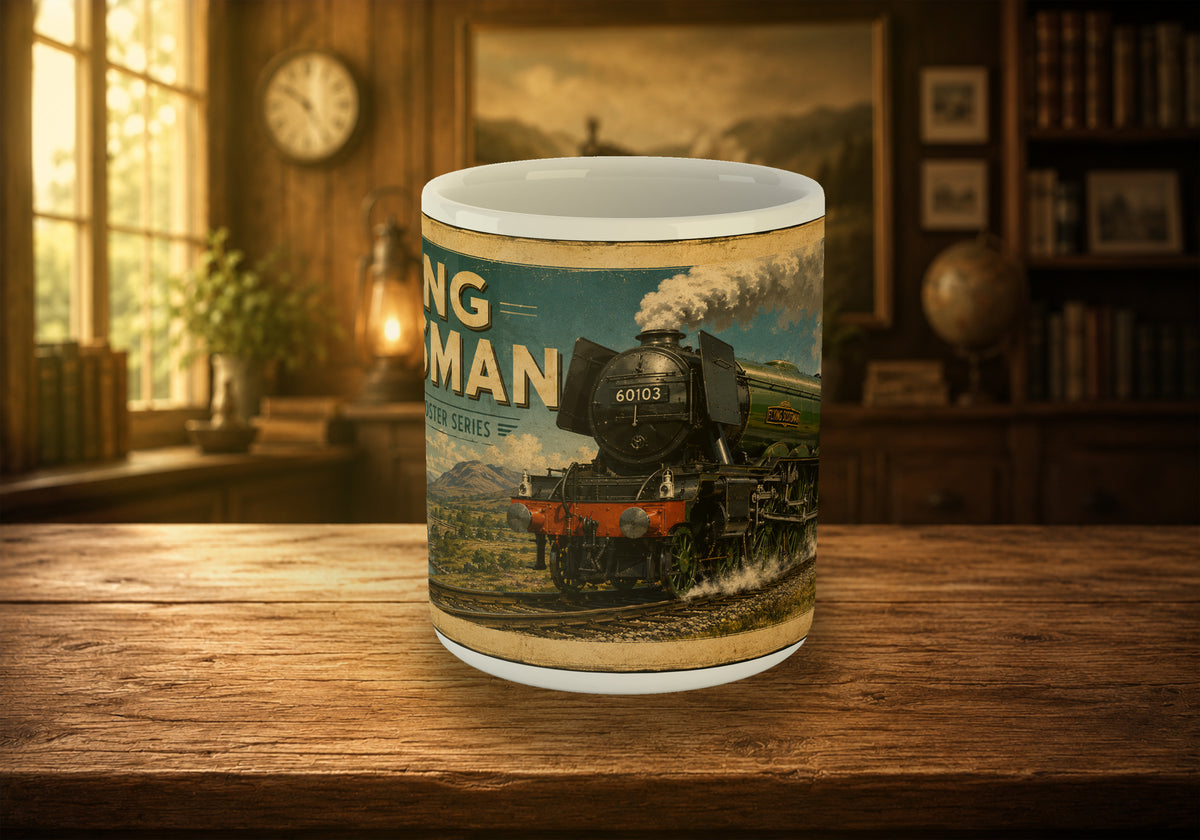 60103 Flying Scotsman BR Numbered Steam Locomotive 11oz Mug