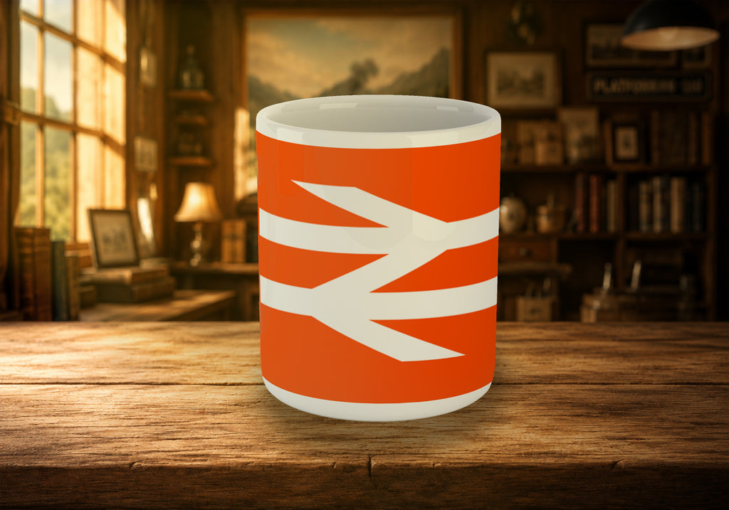 British Rail Double Arrow Logo (White on red) 11oz Mug