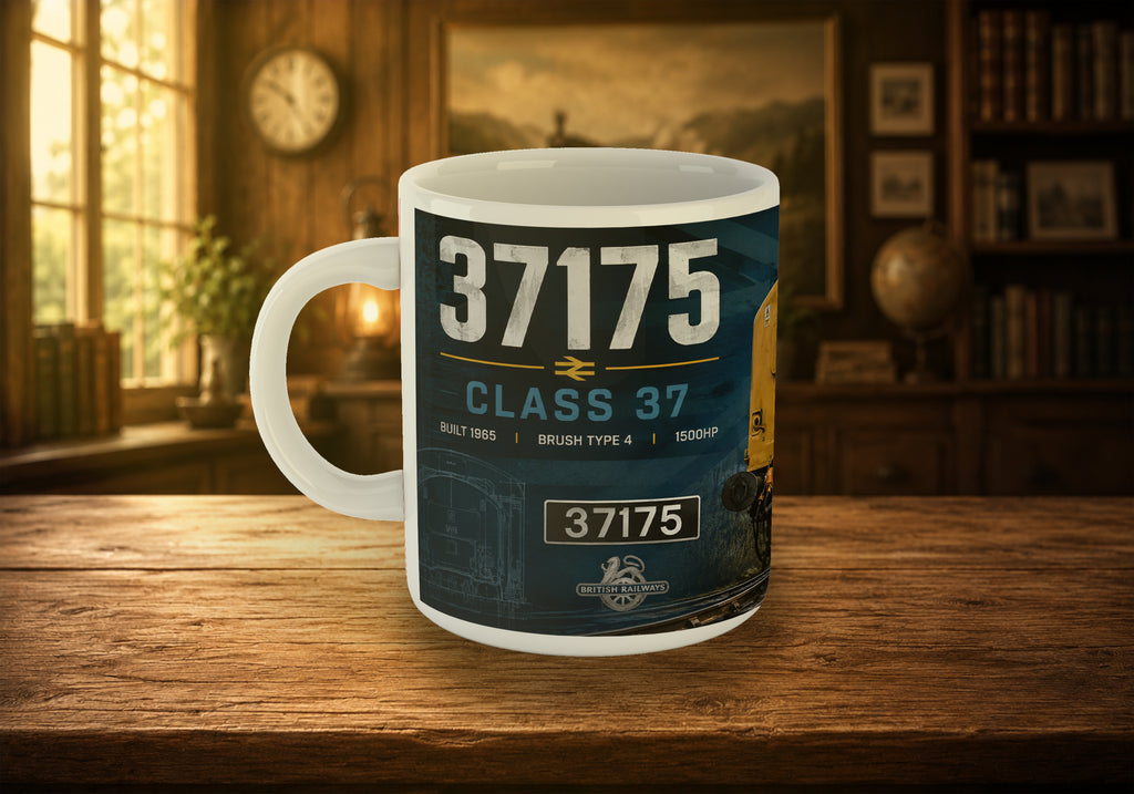 37175 British Rail Class 37 Diesel Locomotive 11oz Mug