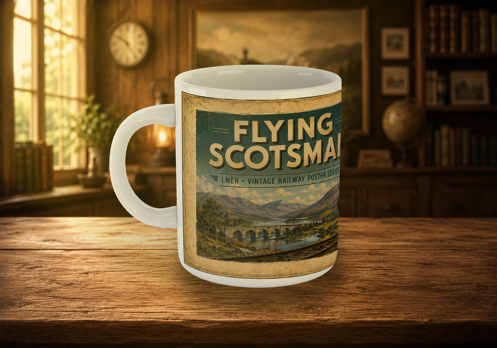 502 Flying Scotsman LNER A3 Steam Locomotive 11oz Mug