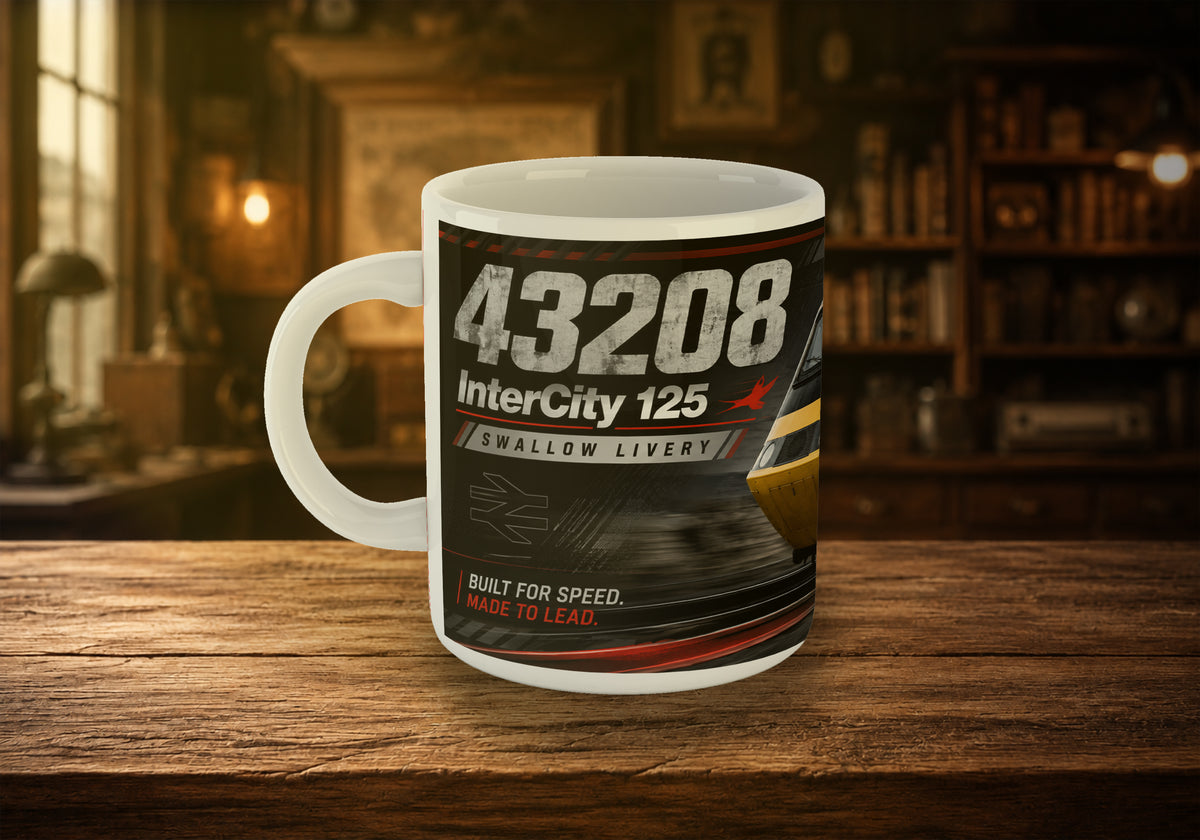 43208 InterCity 125 Swallow Livery Class 43 HST 11oz Mug
