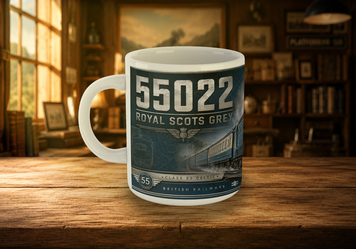 55022 Royal Scots Grey Class 55 Deltic 11oz Mug