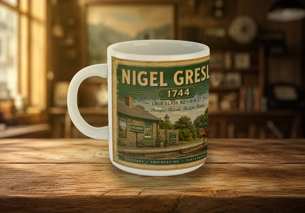 Gresley Class N2 No. 1744 LNER Steam Locomotive 11oz Mug