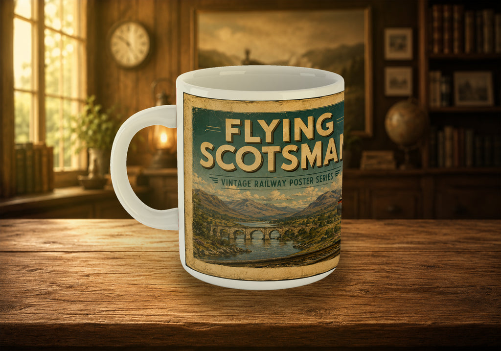 60103 Flying Scotsman BR Numbered Steam Locomotive 11oz Mug
