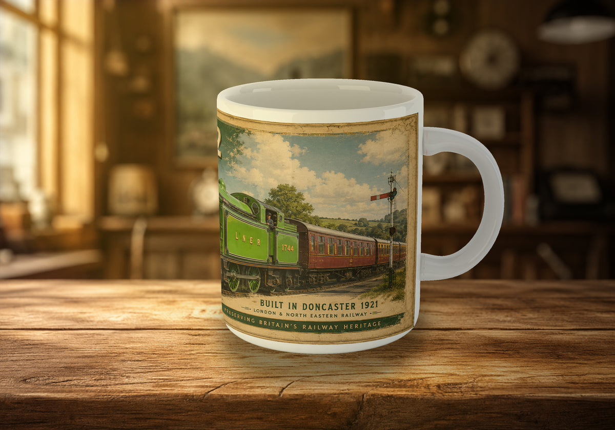 Gresley Class N2 No. 1744 LNER Steam Locomotive 11oz Mug