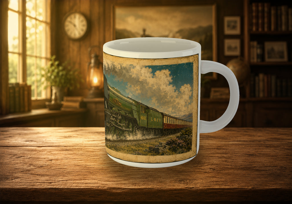 60103 Flying Scotsman BR Numbered Steam Locomotive 11oz Mug