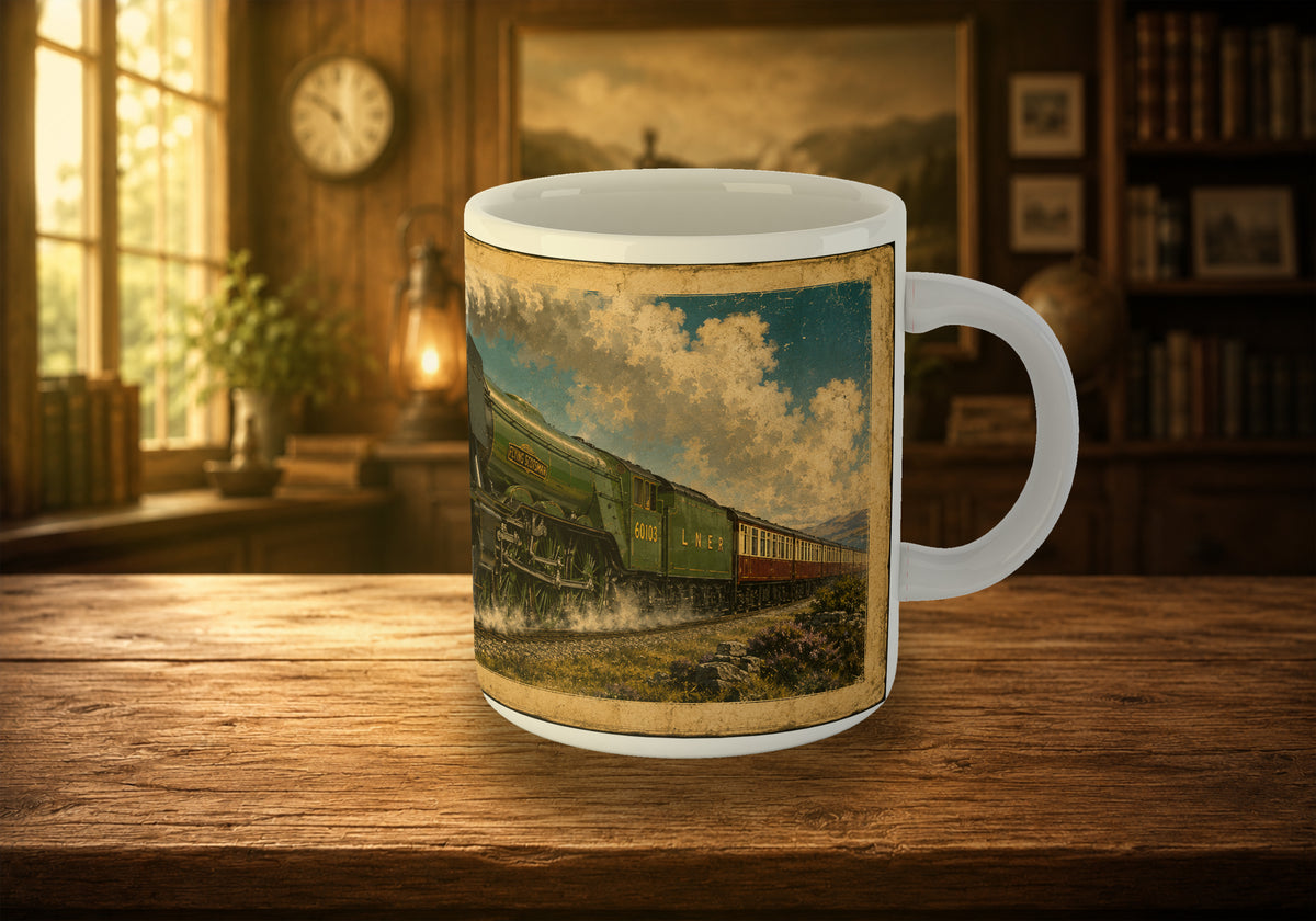 60103 Flying Scotsman BR Numbered Steam Locomotive 11oz Mug