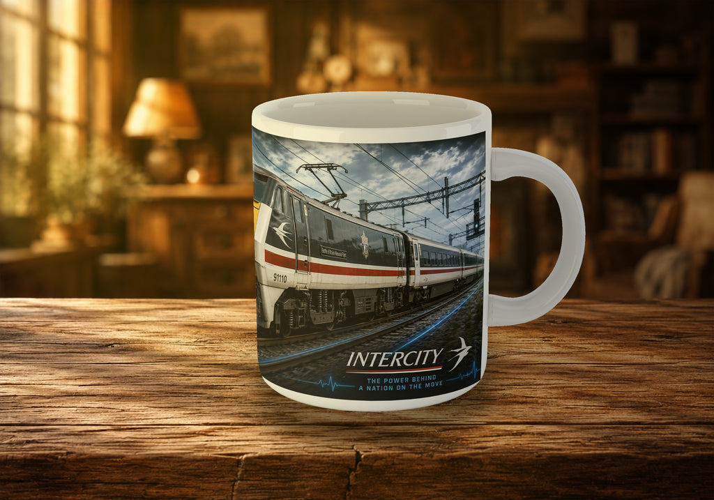 Class 91 91110 Battle of Britain Memorial Flight 11oz Mug | InterCity Electric Train Mug
