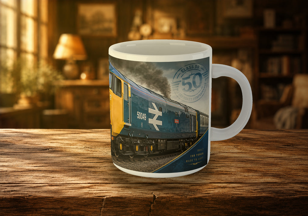 50049 Defiance Class 50 Diesel Locomotive 11oz Mug